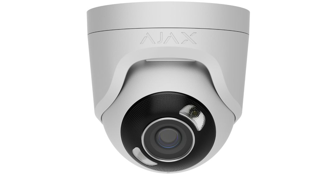 Biela AJAX TurretCam HL s IR a bielymi LED