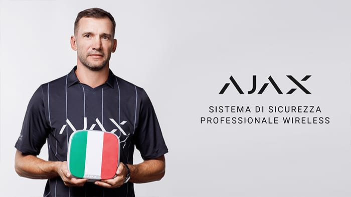 Andriy Shevchenko est le nouvel ambassadeur d'Ajax Systems sur le marché italien