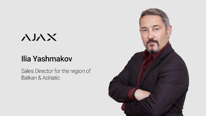 Ілля Яшмаков приєднується до Ajax Systems на посаді директора з продажу для Балканського та Адріатичного регіонів