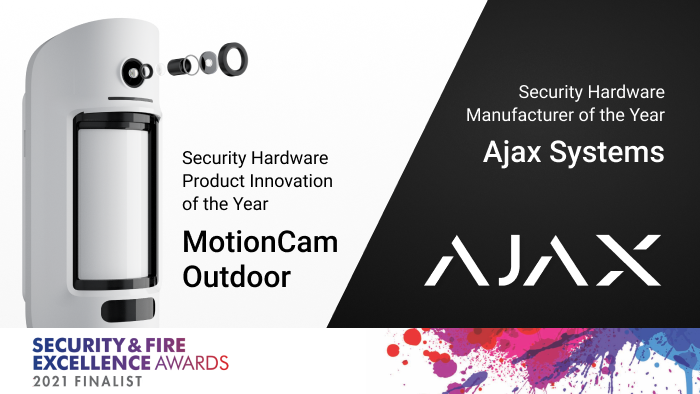 Ajax Systems выходит в финал в 2 номинациях на конкурсе Security & Fire Excellence Awards 2021