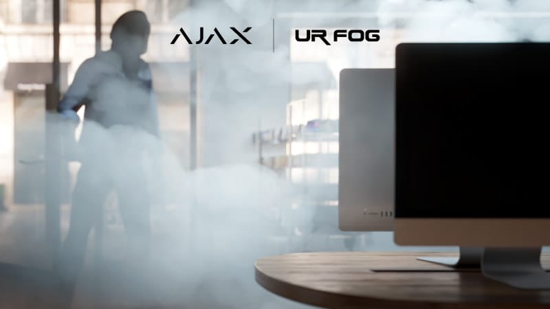 En collaboration avec UR Fog, Ajax Systems propose des machines à fumée pré-intégrées pour la sécurité