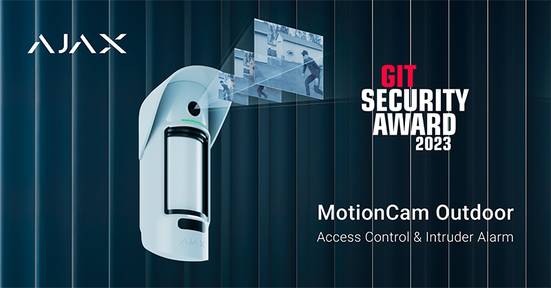Датчик MotionCam Outdoor получил престижную награду GIT Security Award 2023