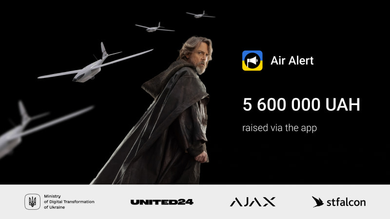 Air Alert app users raised UAH 5.6 million to buy the drone for the Armed Forces of Ukraine